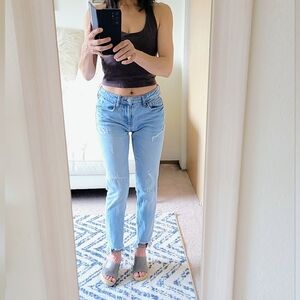 Zara Women's Light Blue Straight Leg Jeans